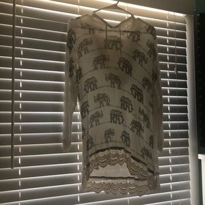 Spoiled Elephant Half Sleeve Top